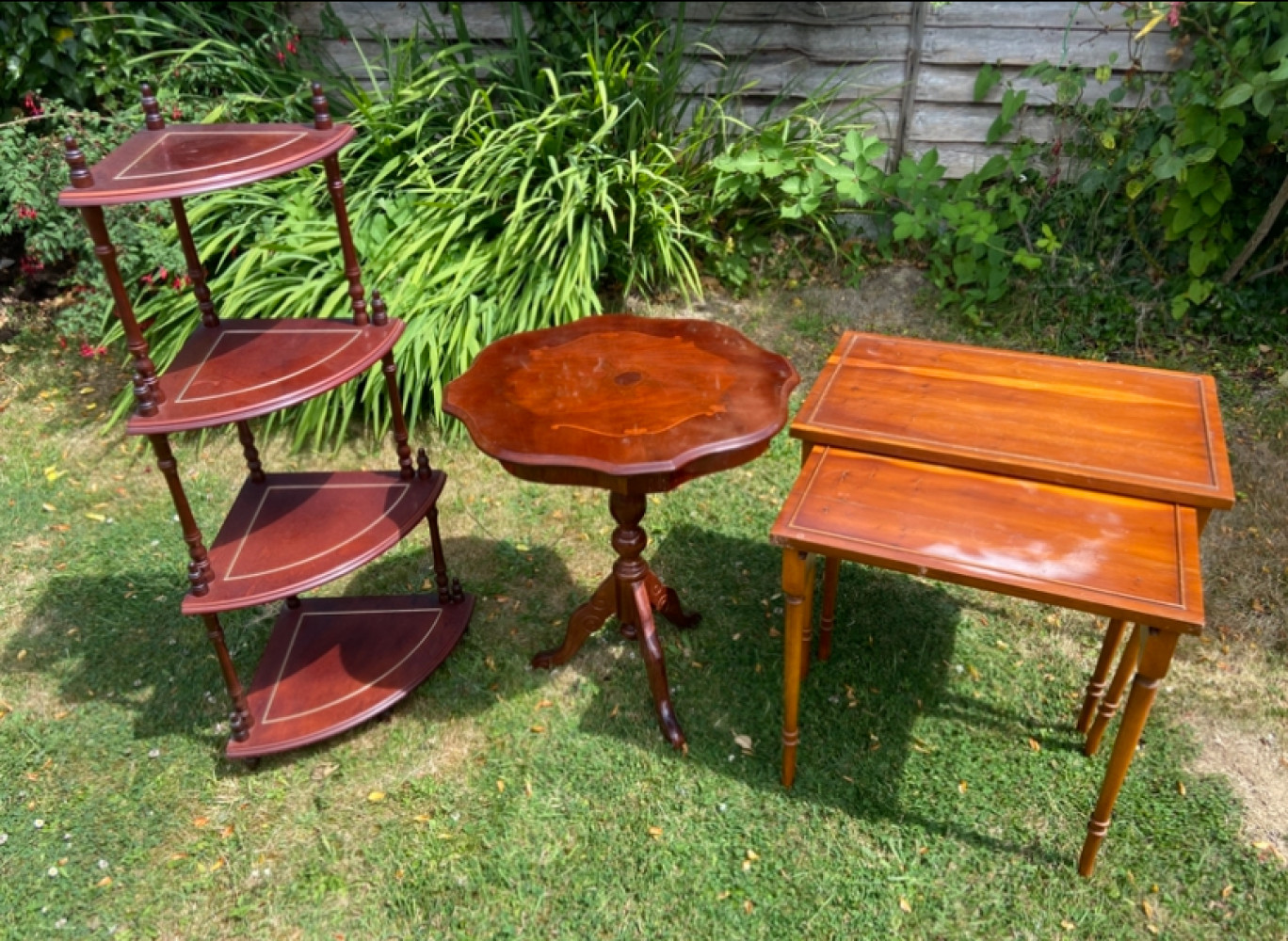 Corner unit, lamps table and table and two side tables