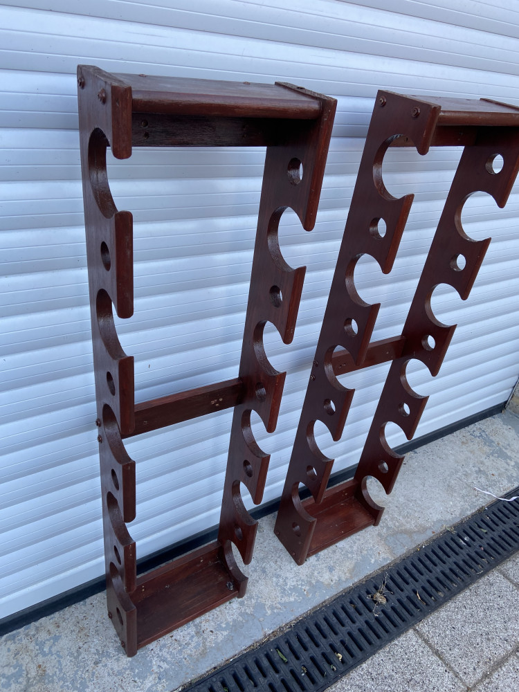 2 wall hanging wine racks