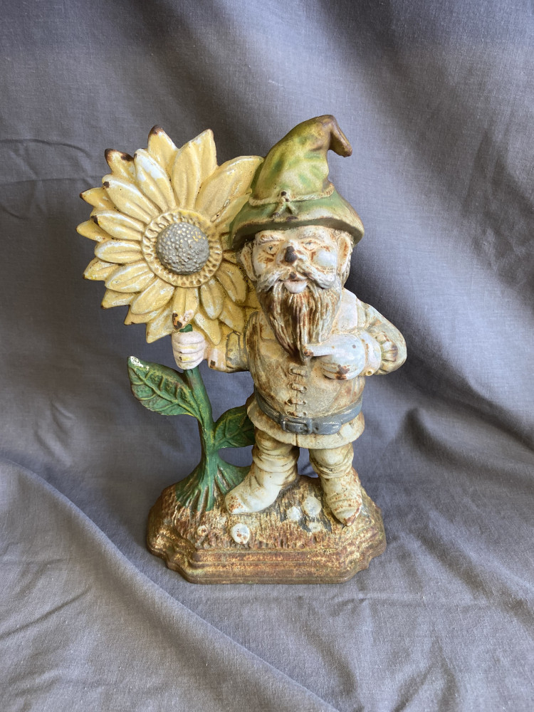 Cast Iron Garden Door Stop 28cms tall