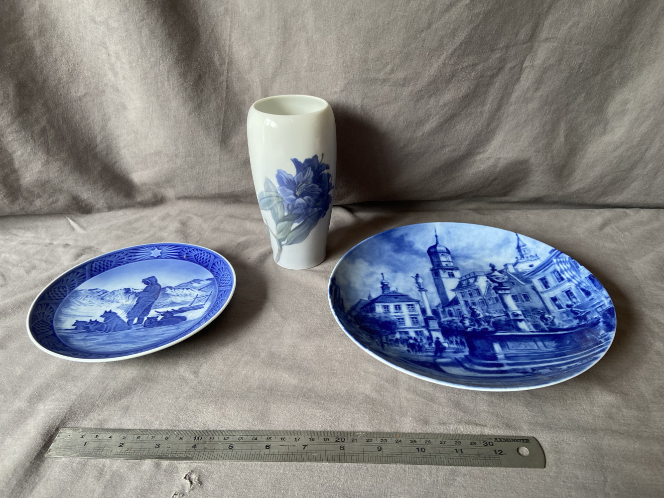 Copenhagen vase and plates