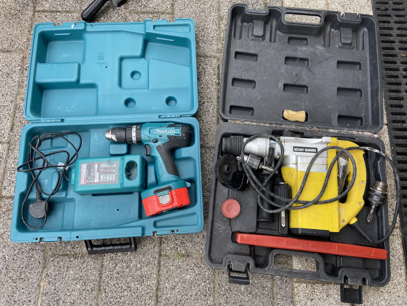 Makita Cordless Drill and SDS drill with drill bits