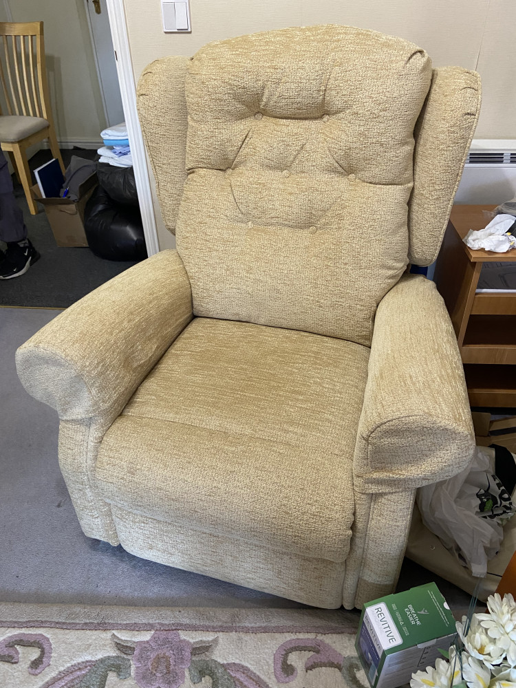 The chair is a rise and recline electric chair only a few months old had very little use cost £4000
