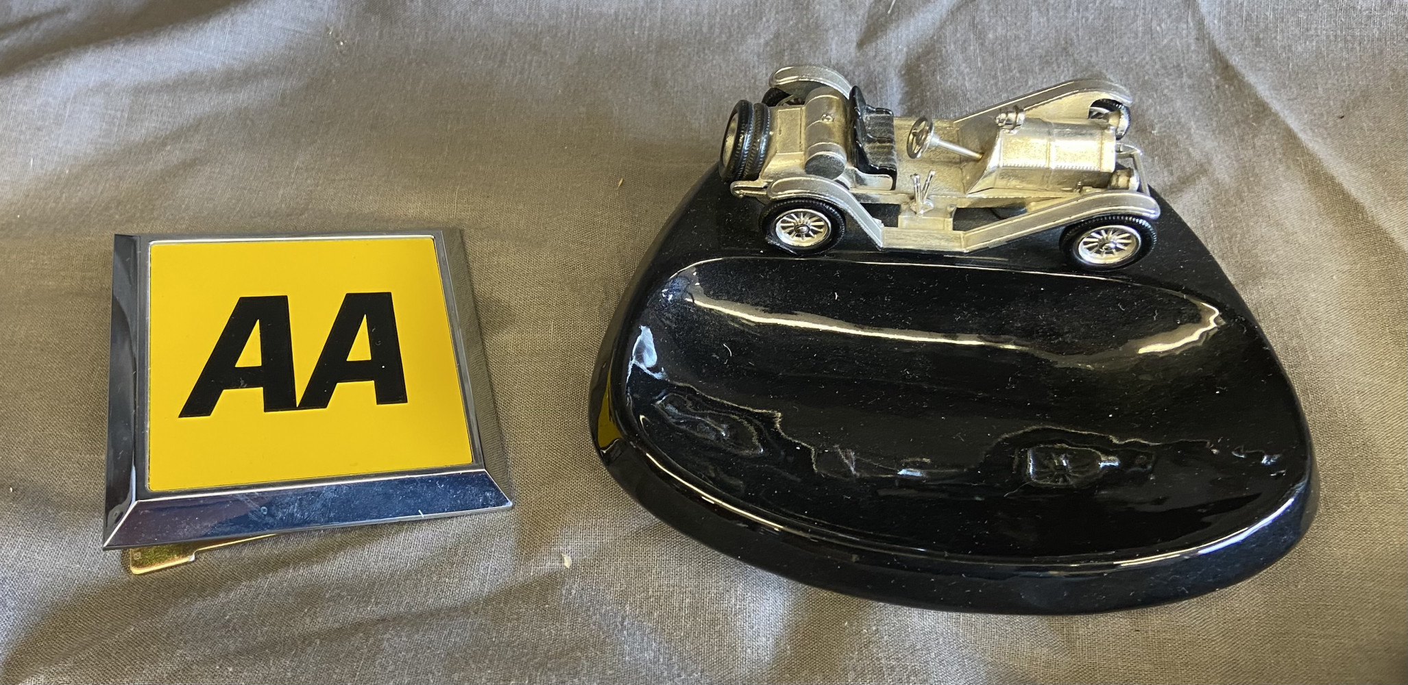 AA Badge and car ash tray