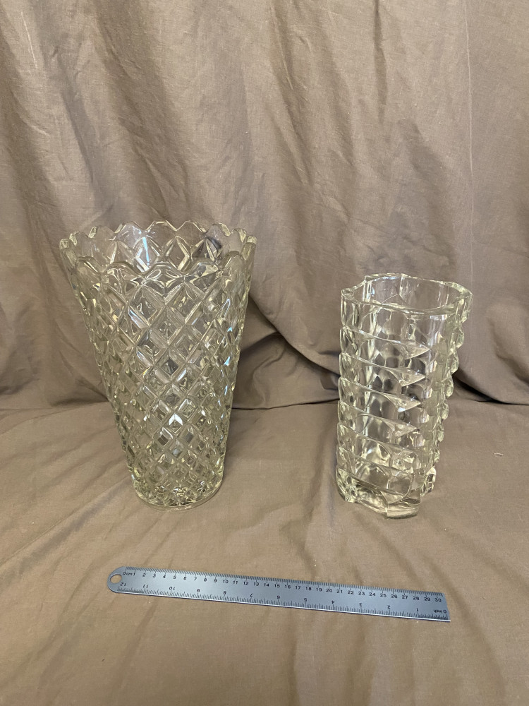 Very large glass vases