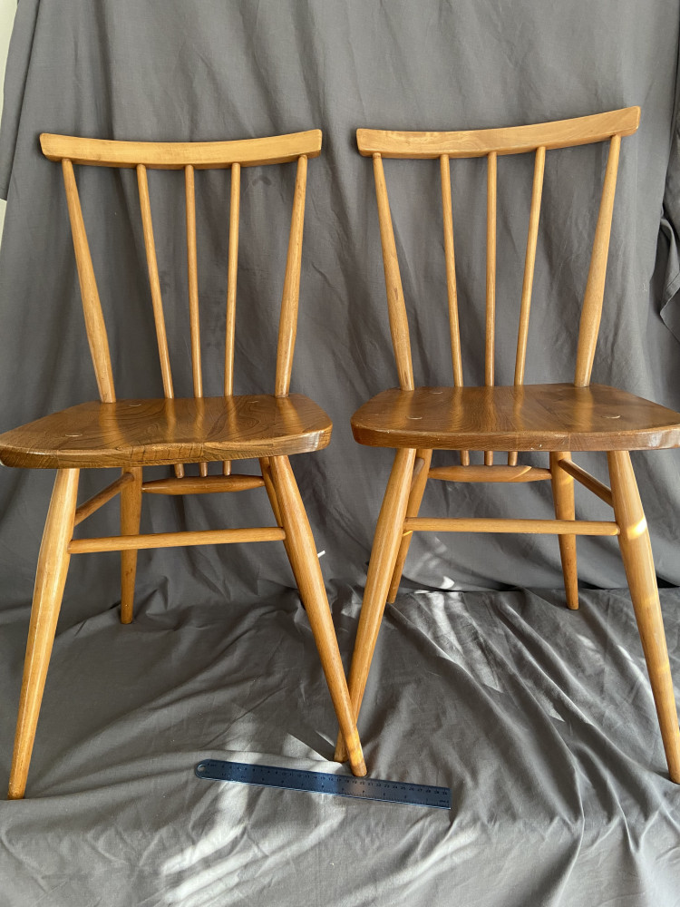 Pair of Ercol Stick back Chairs