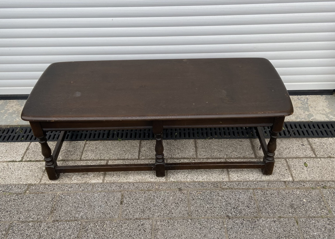 Ercol dark wood table