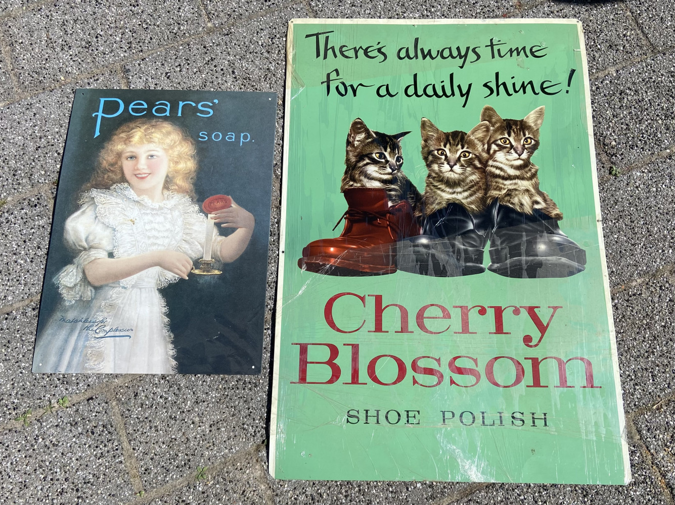 Two metal signs largest 67 x 45cms