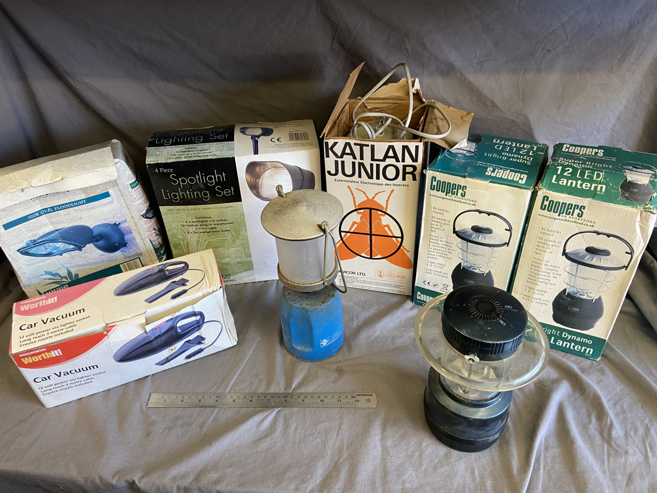 Large lot of lights and camping lights