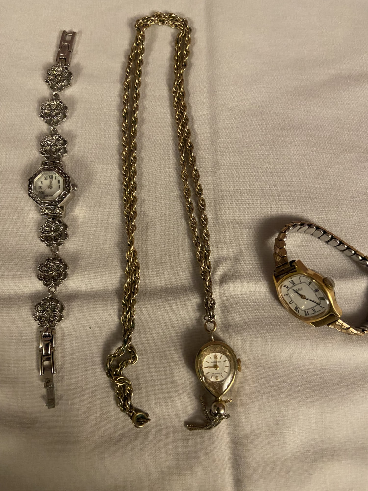 3 Watches one on very long chain