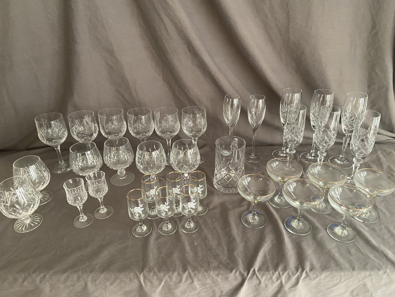 Large collection of glass some crystal