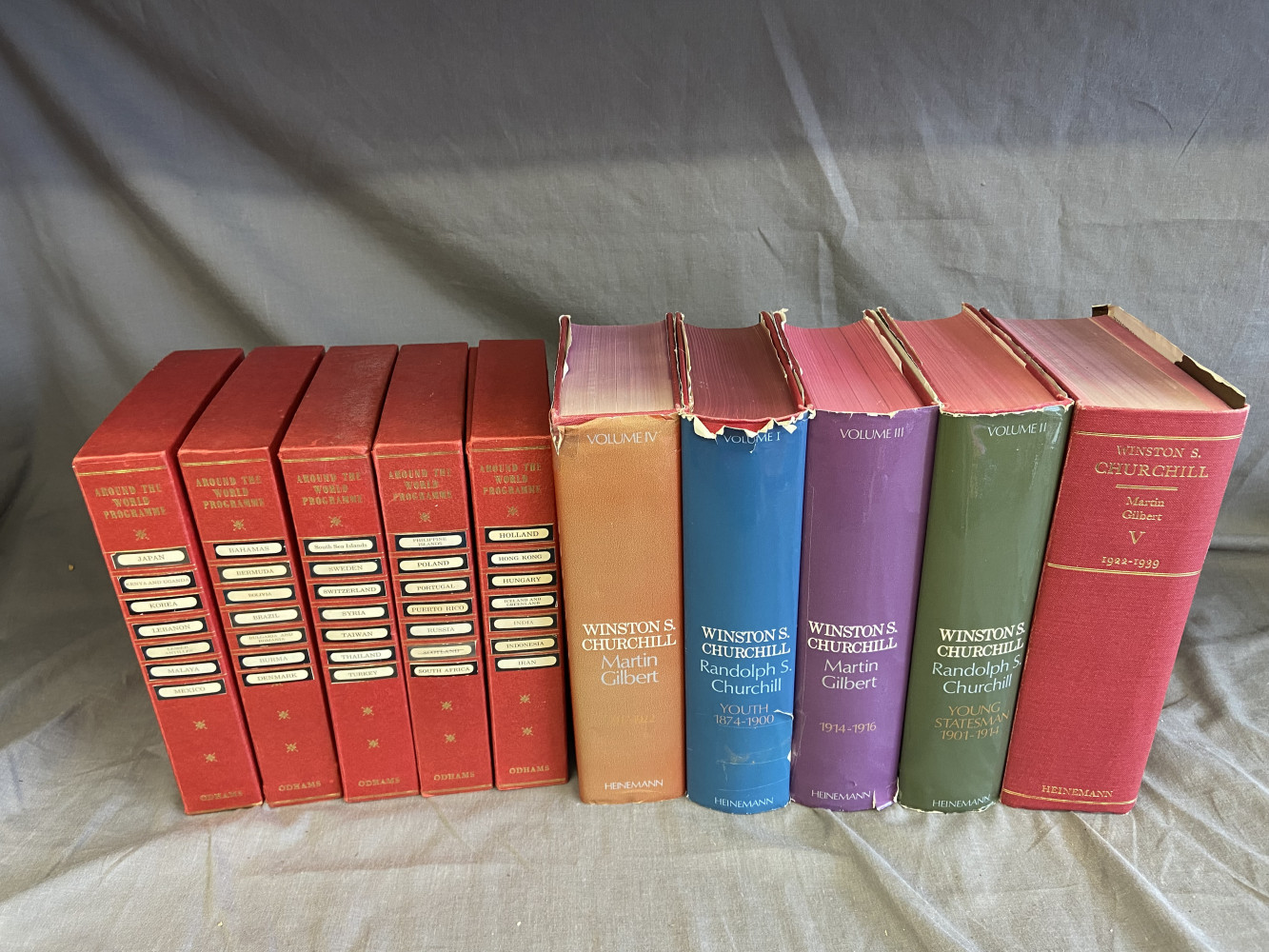 Around the world programs and Winston Churchill history books