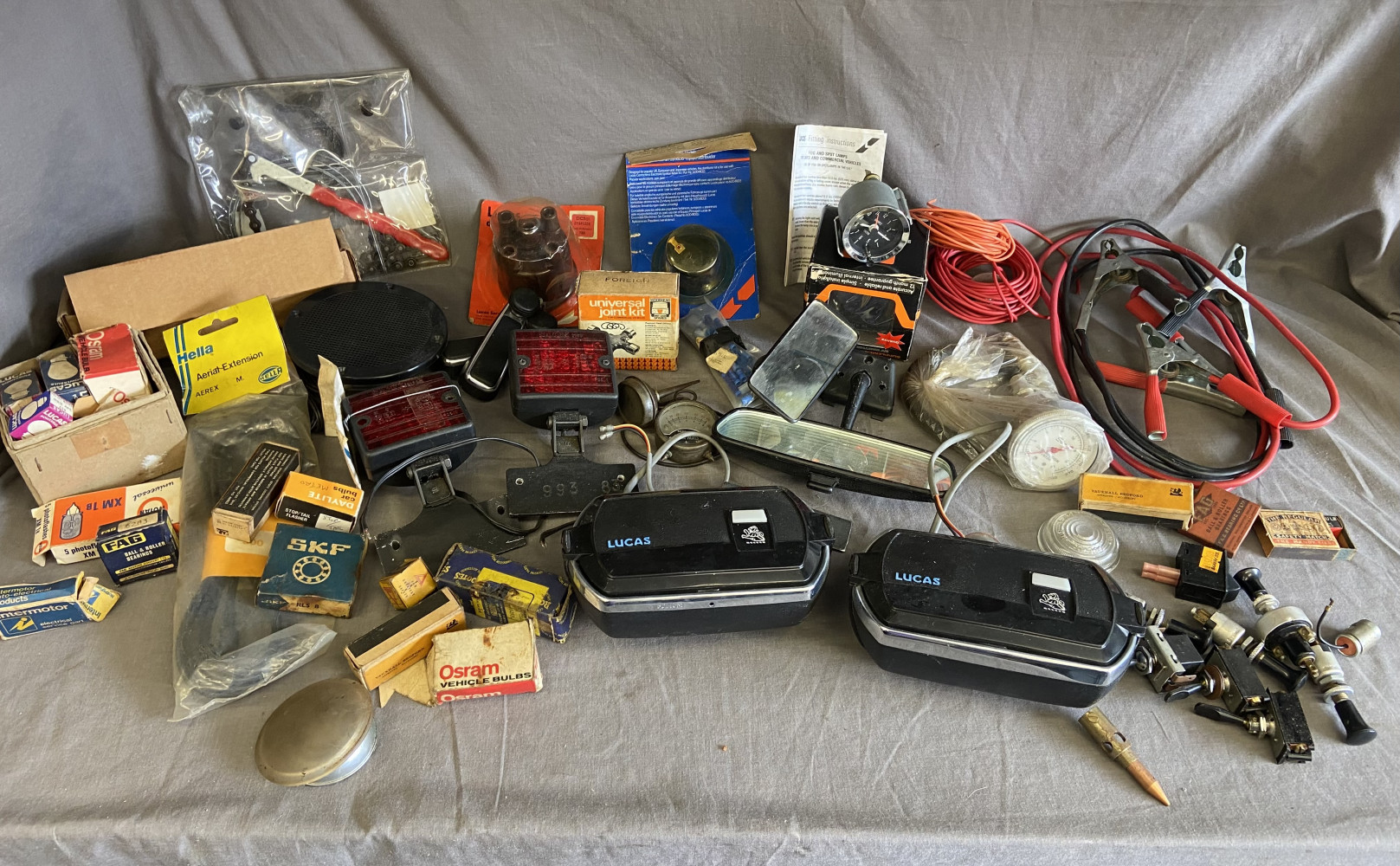 Large lot of Automobilia including Lucas fog lamps