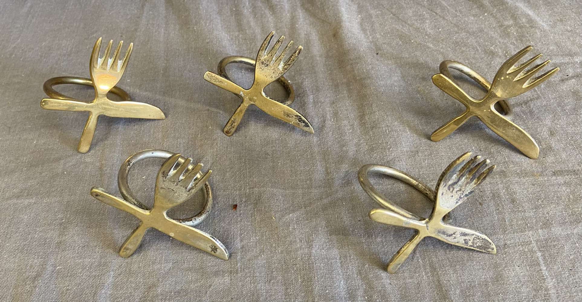 5 knife and fork napkin rings