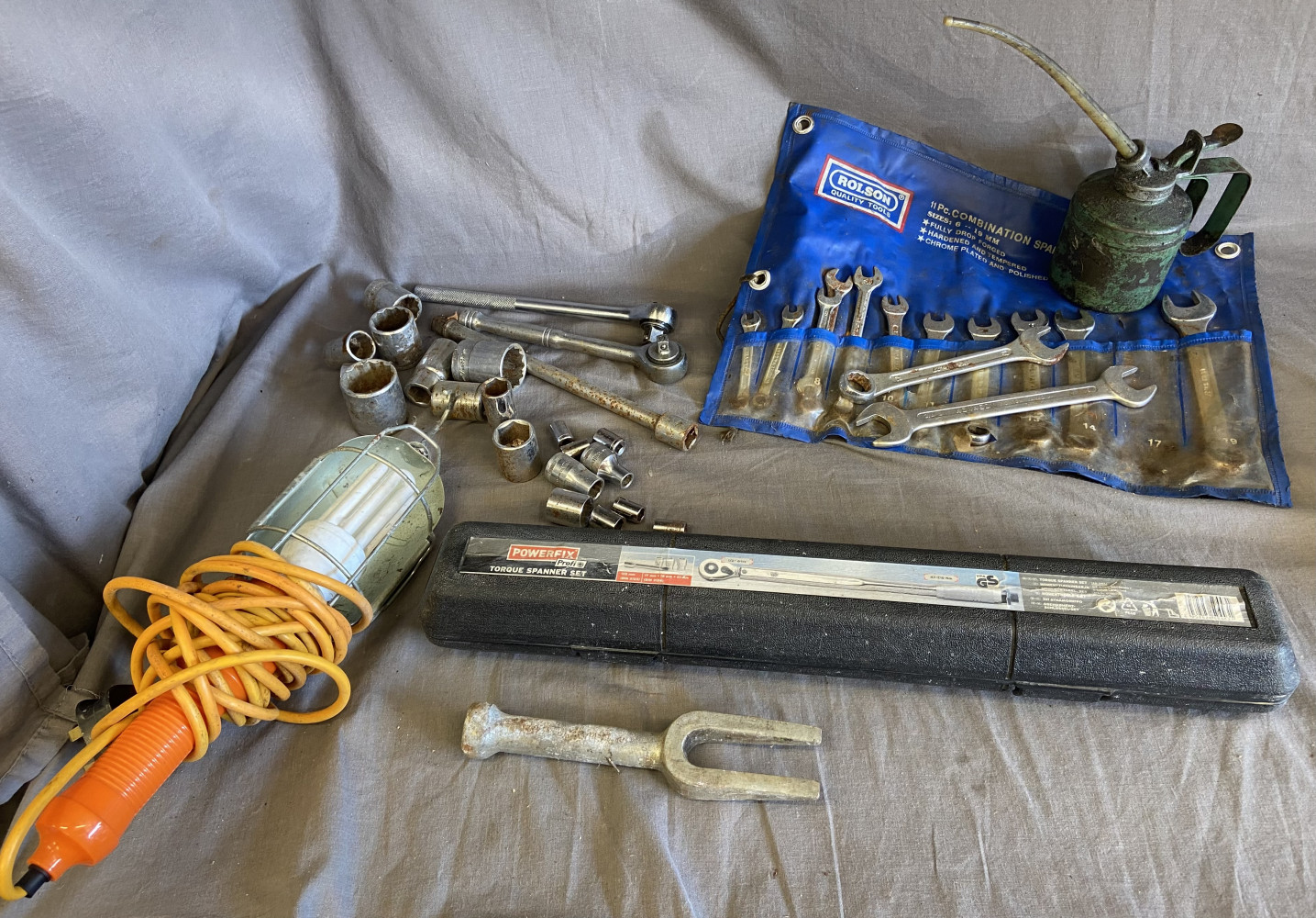 Torque wrench, mixed sockets and other garage items