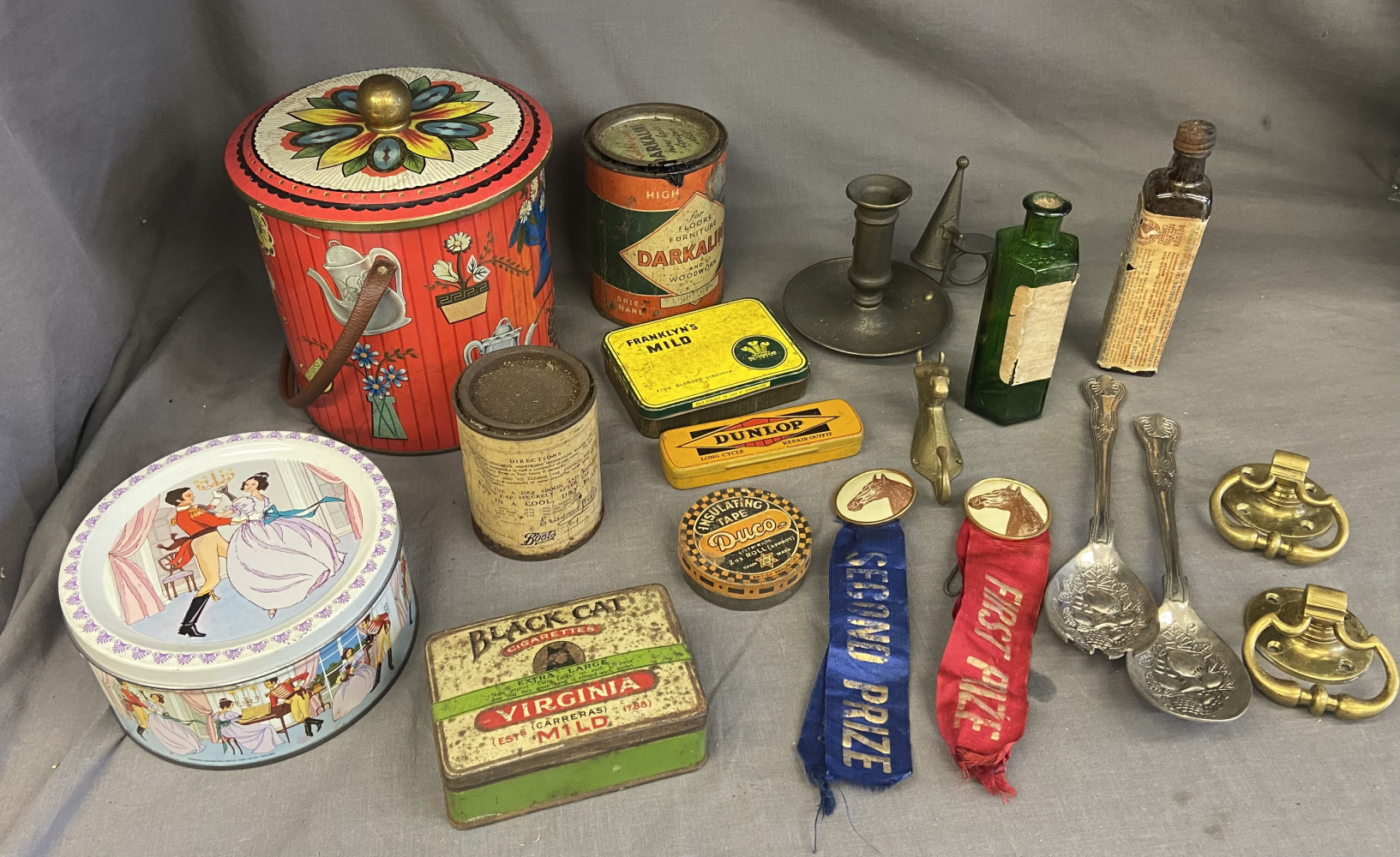 Collectables Tins, bottles, and other metalware