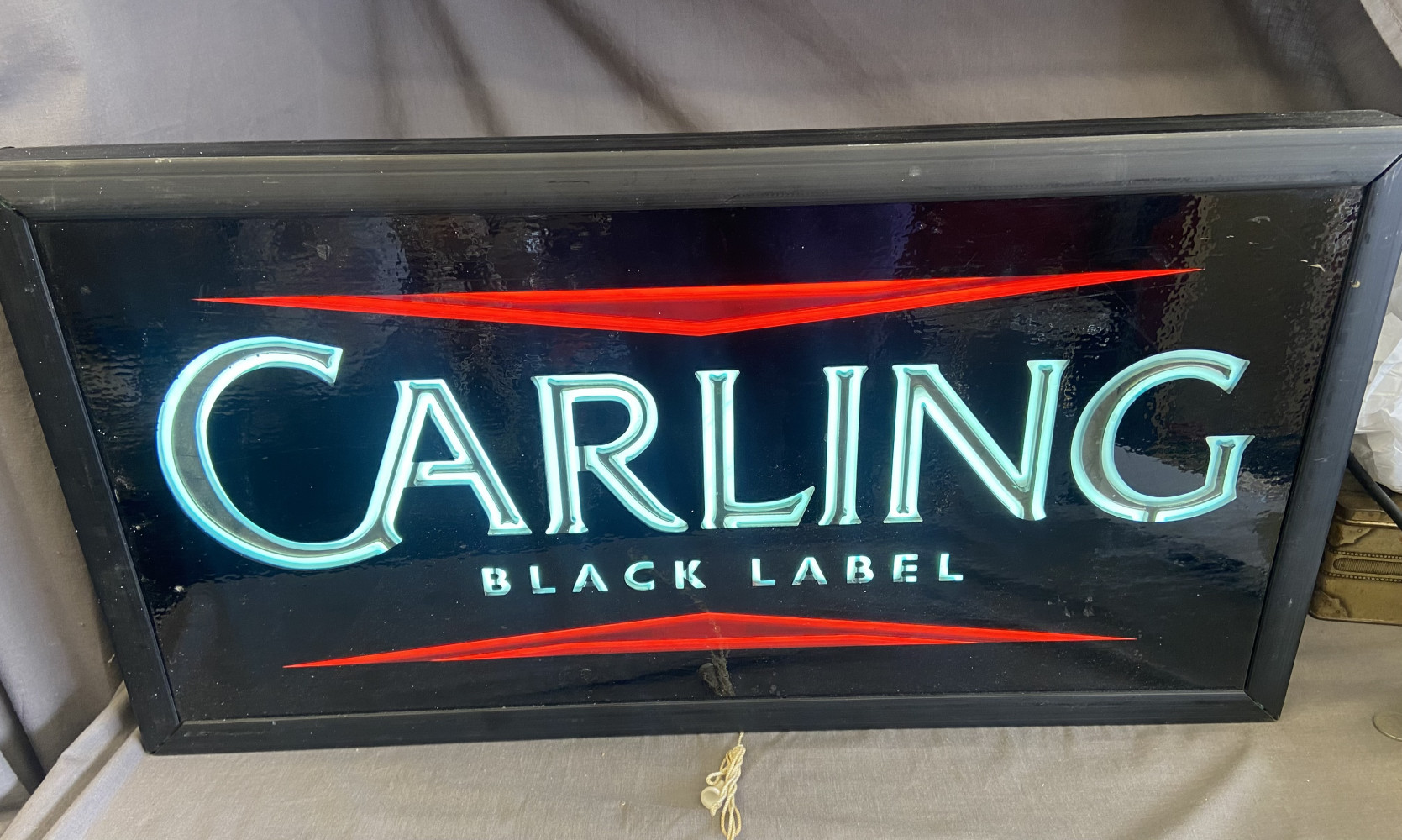 Large light up Carling Black Label sign