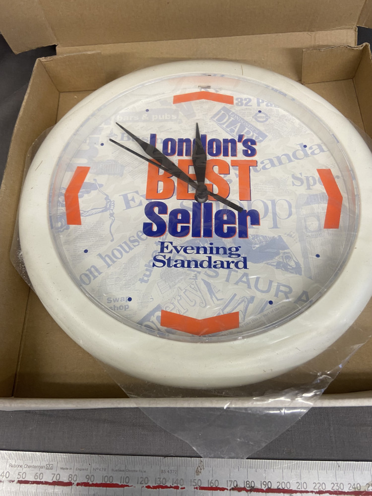Standard newspaper clock unused