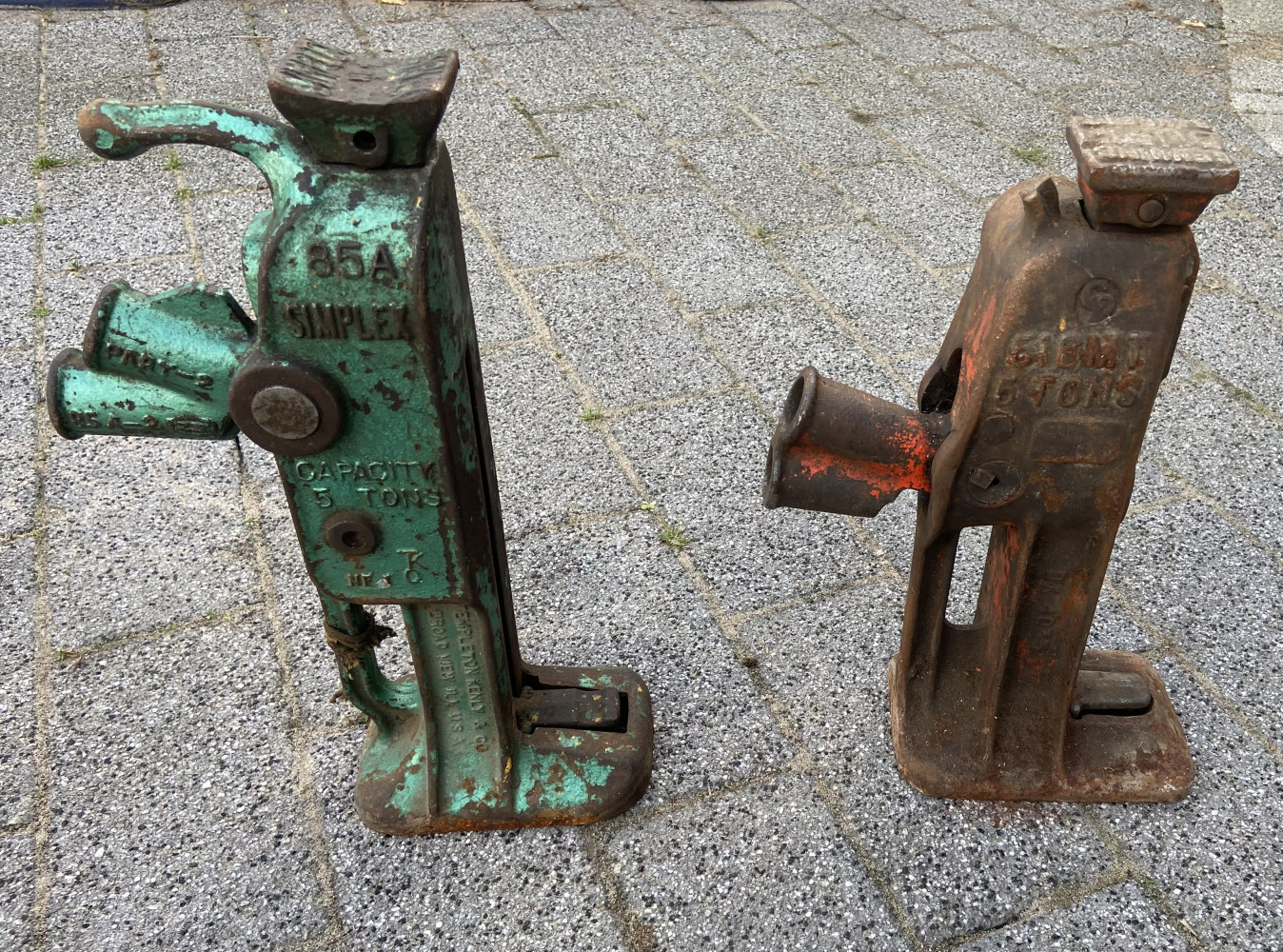 Large simplex 85A jack and Duff Barrett jack