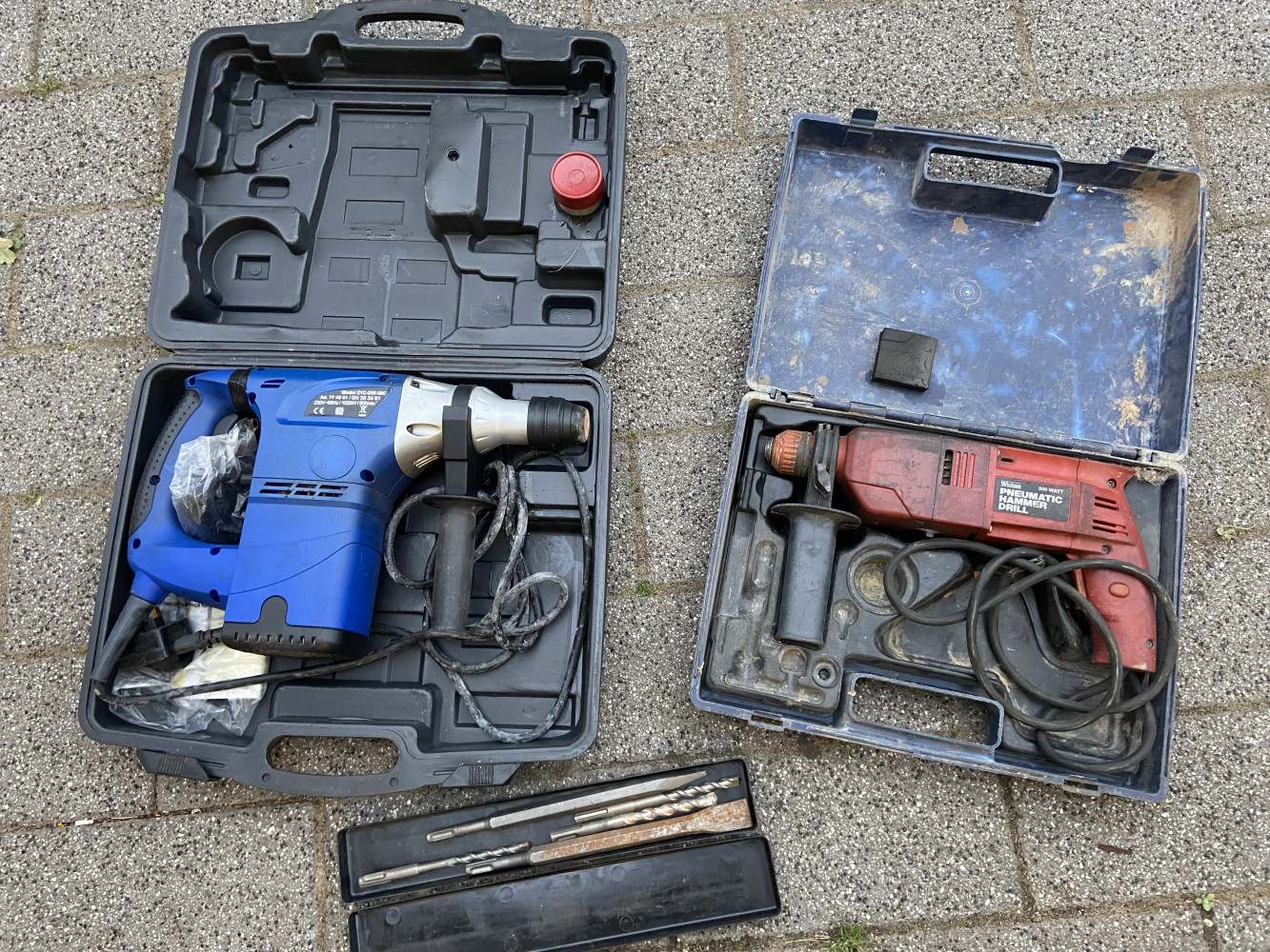 Westfella SDS Drill with bits and Wickes drill no plug
