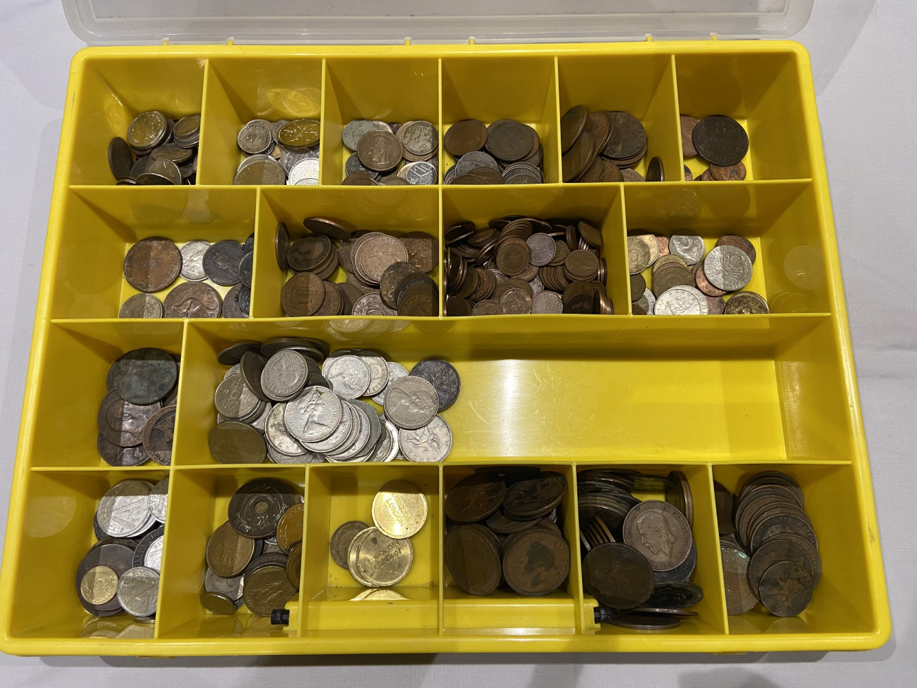 Large collection of coins from England and around the world
