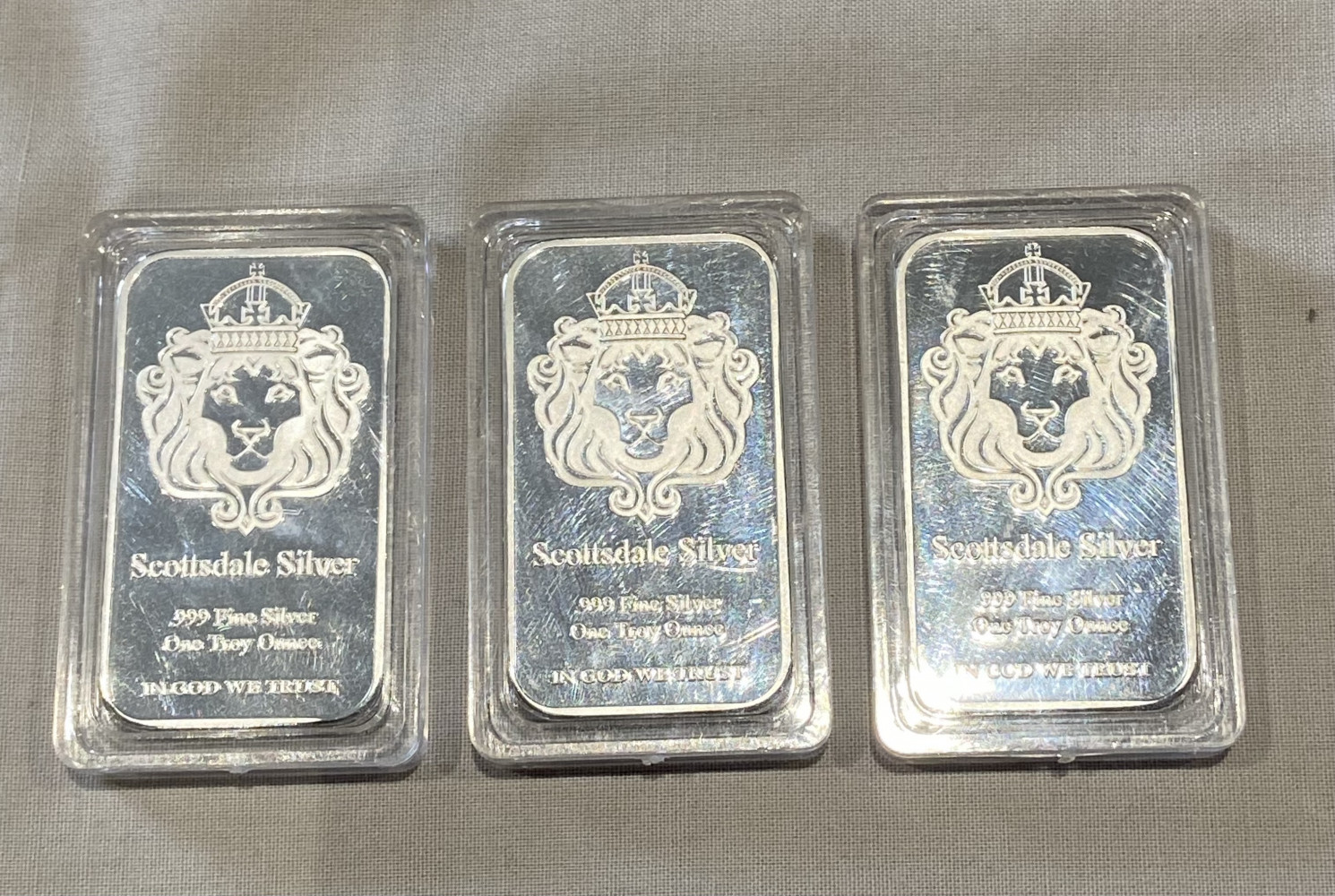 3 Scottsdale 1 Troy Ounce bars