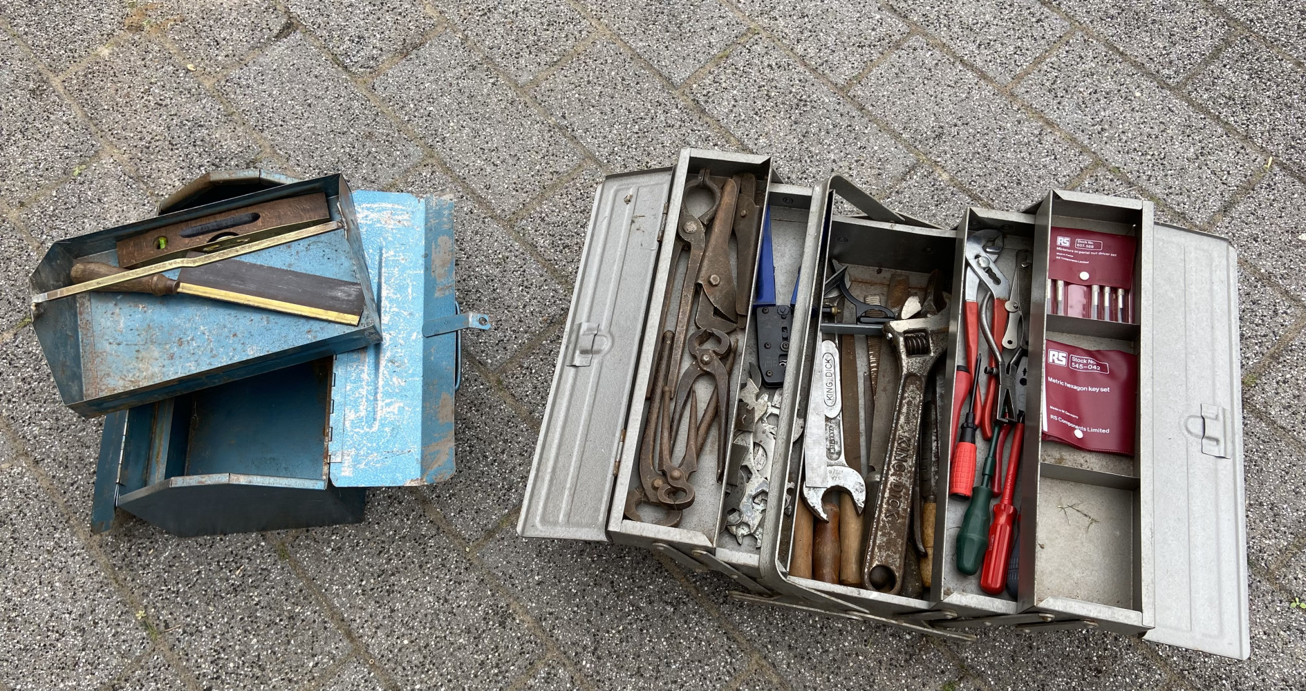 2 tool boxes one loaded with good tools