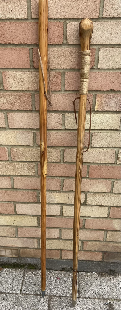 Two Hiking Sticks with metal feet