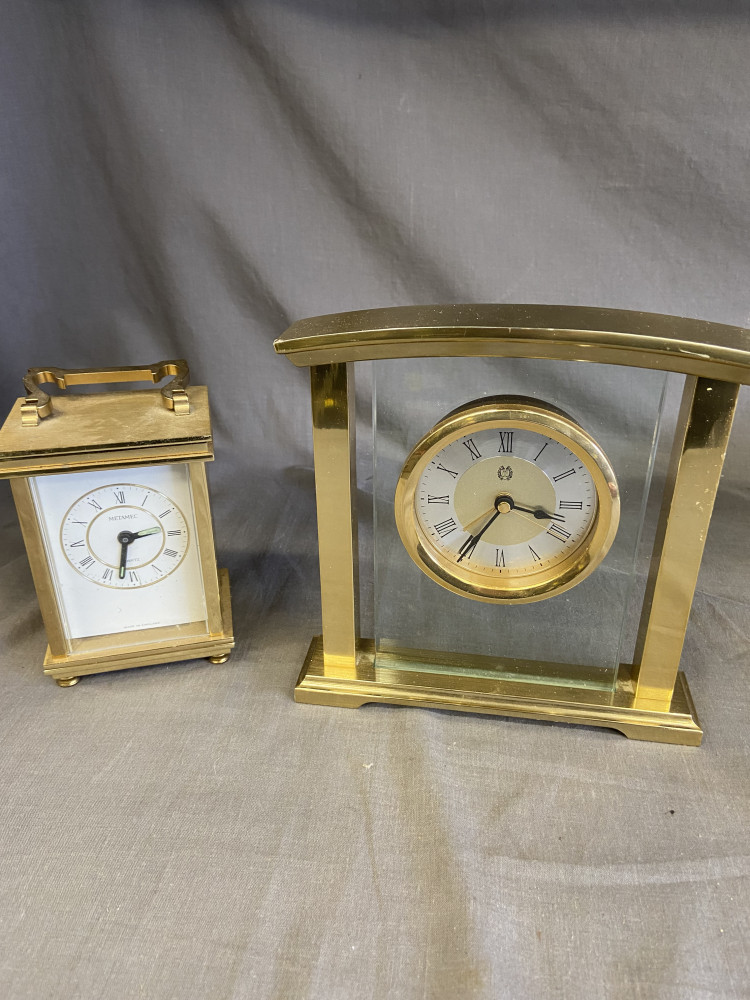 Heavy carriage clock and one other clock