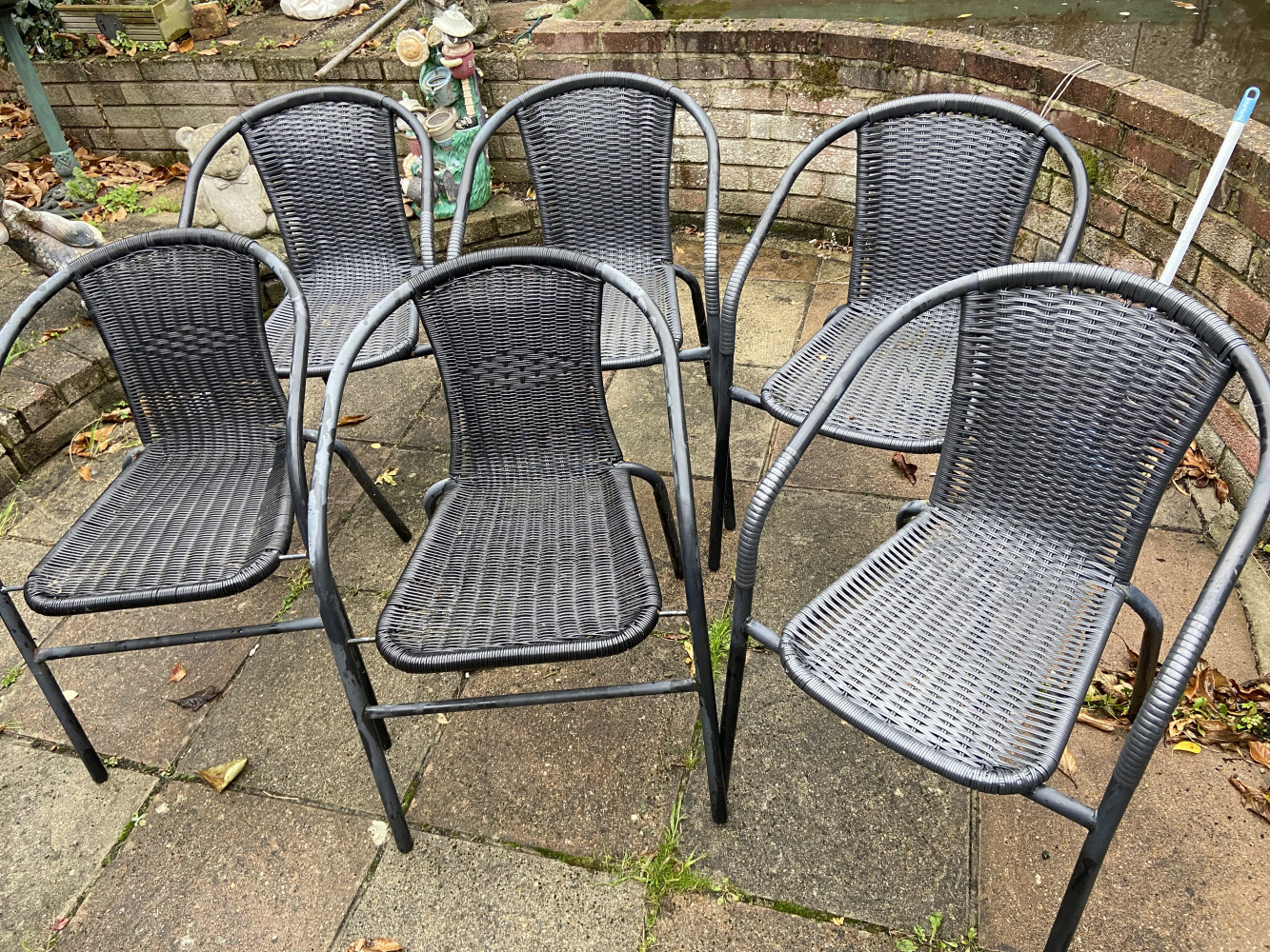 Set of 6 garden chairs,