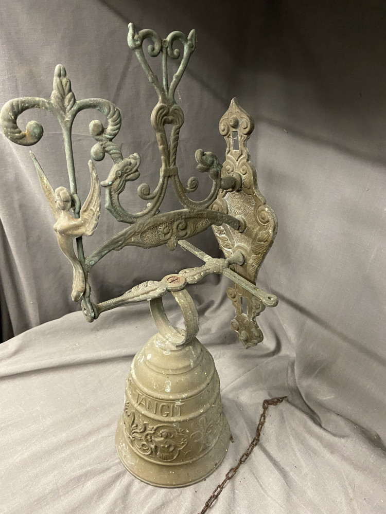 Large brass door chime