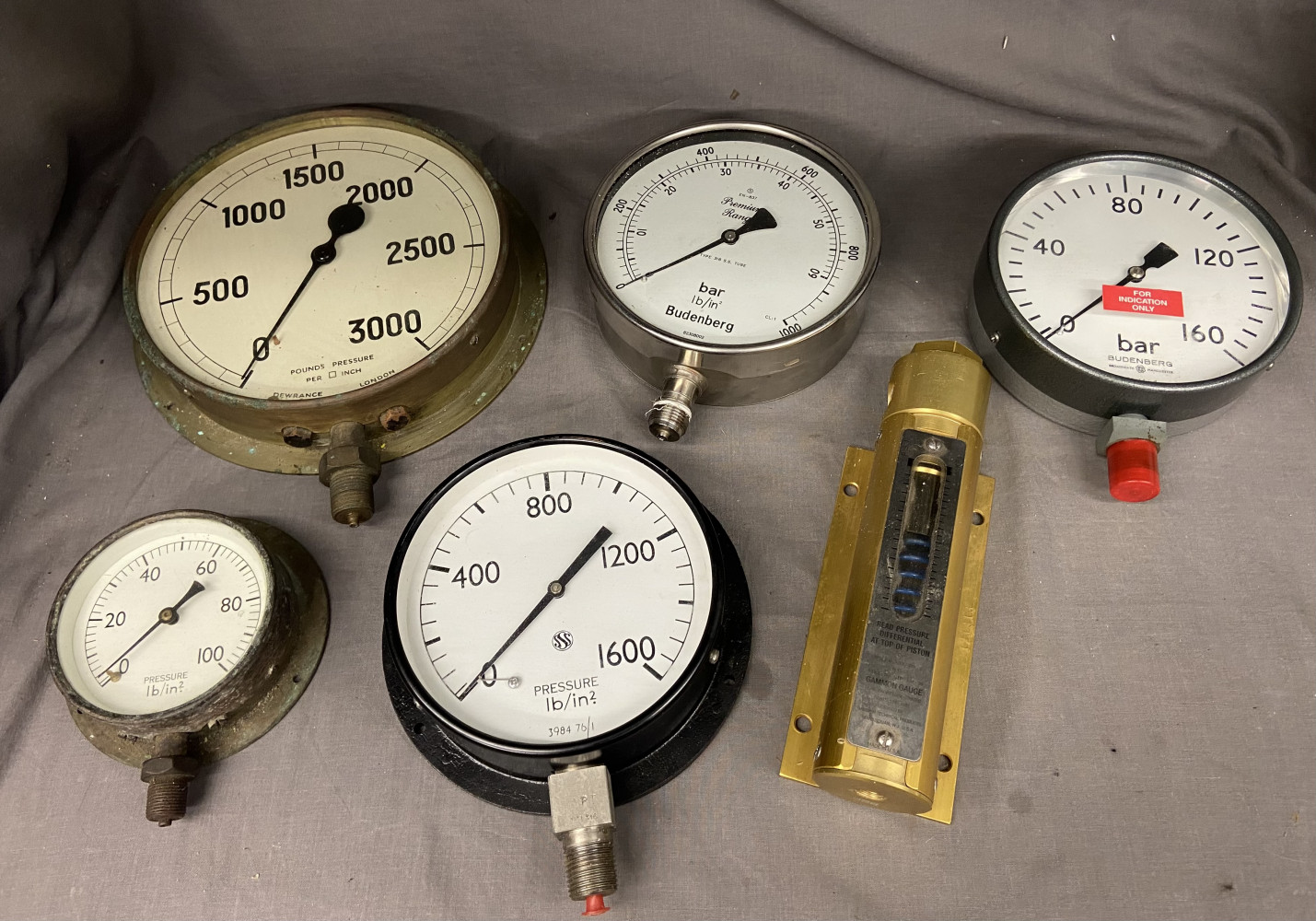 6 large dials, steam punk