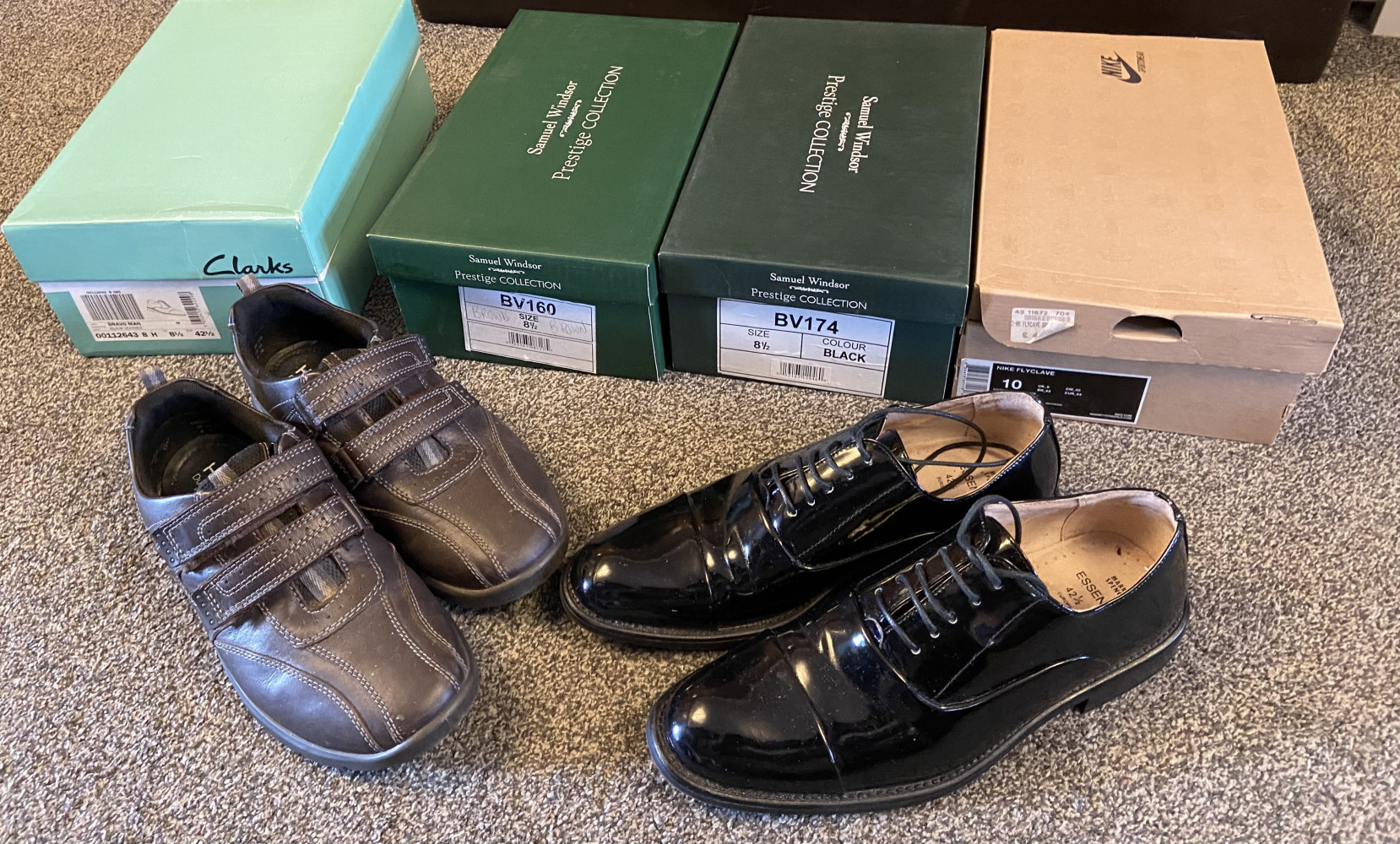 6 pairs of shoes including Nike, M&S and Samuel Windsor