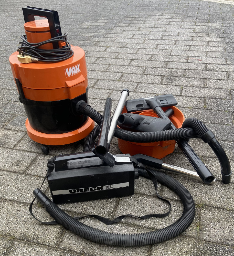 Vax hoover and carpet cleaner and an Oreck XL