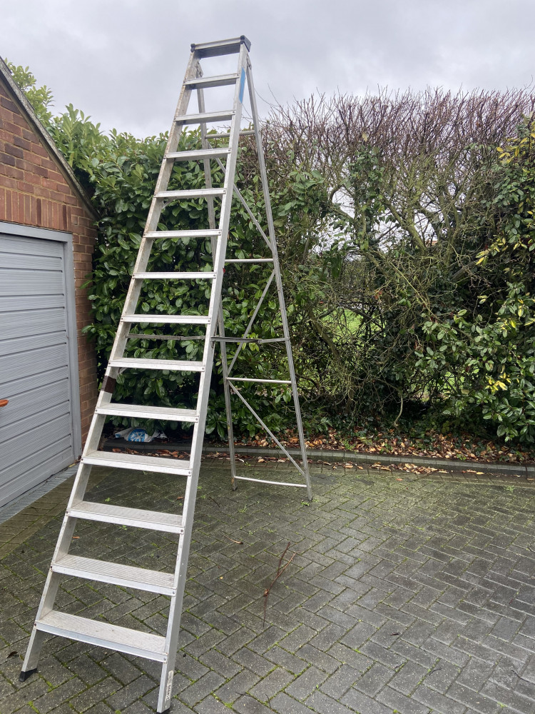 Large set of folding ladders