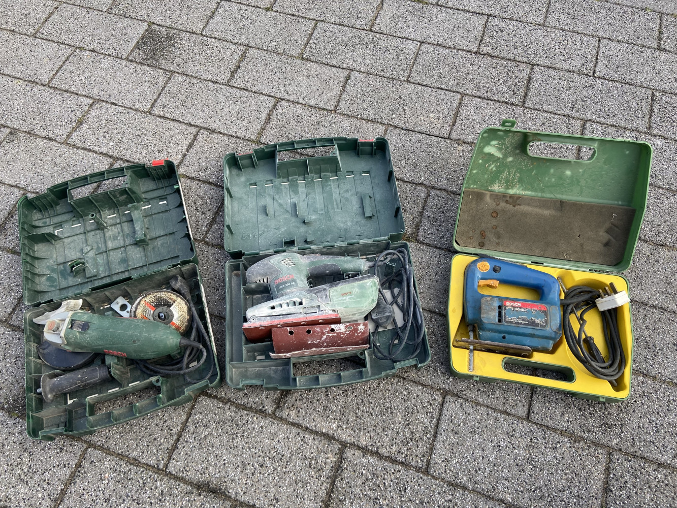 Bosch power tools, jigsaw, sander and grinder