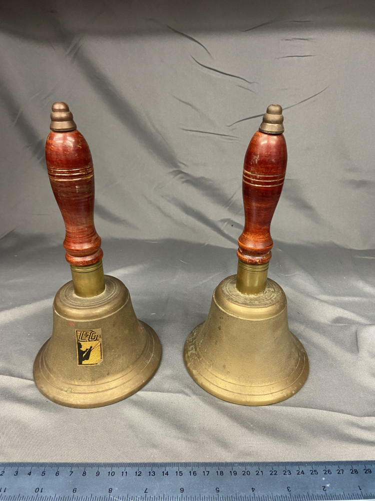 Brass bells 25cms high