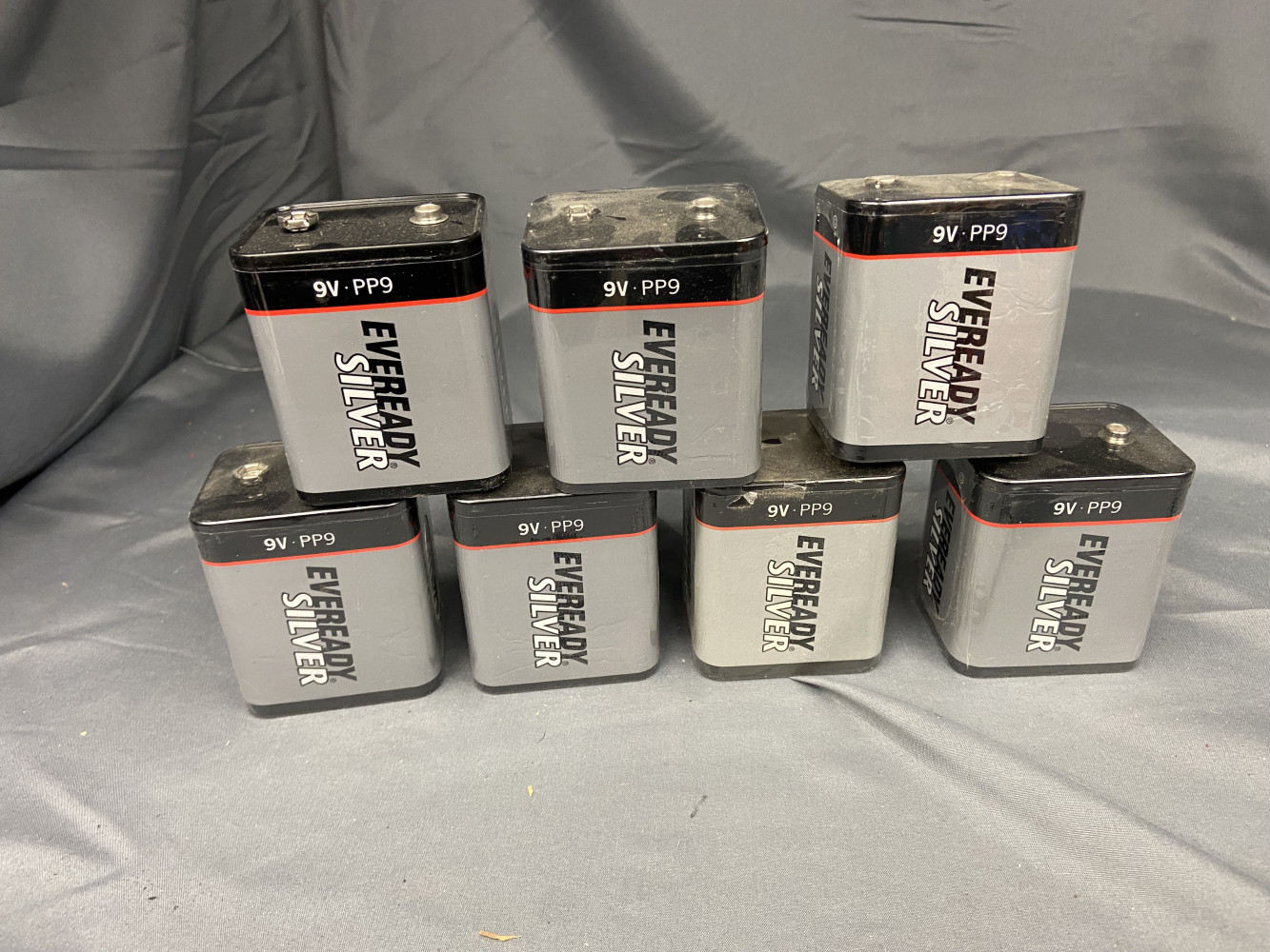 7 new 9V-PP9 batteries