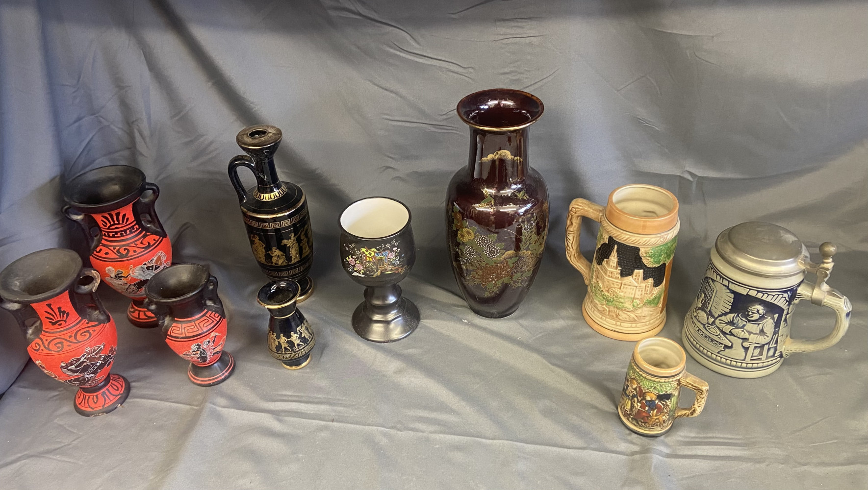 Tourist pieces including jugs and vases