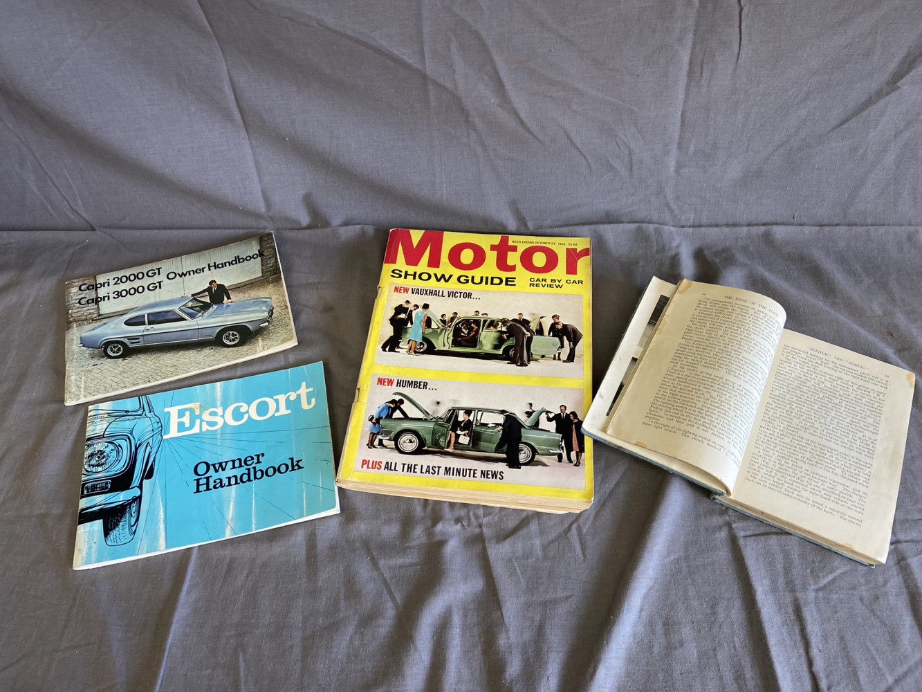 Vintage Car Manuals including Capri and Escort