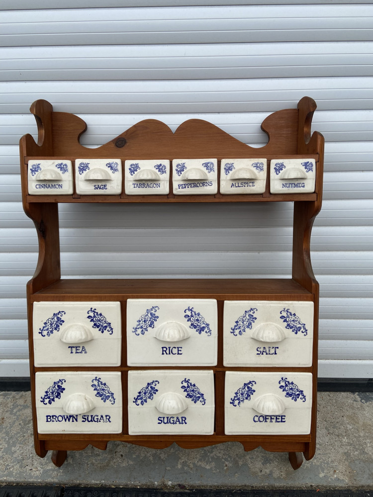 French Style Cottage kitchen herb rack 