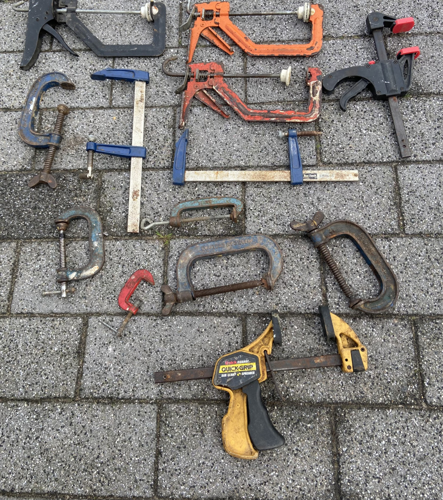 Large lot of mixed clamps