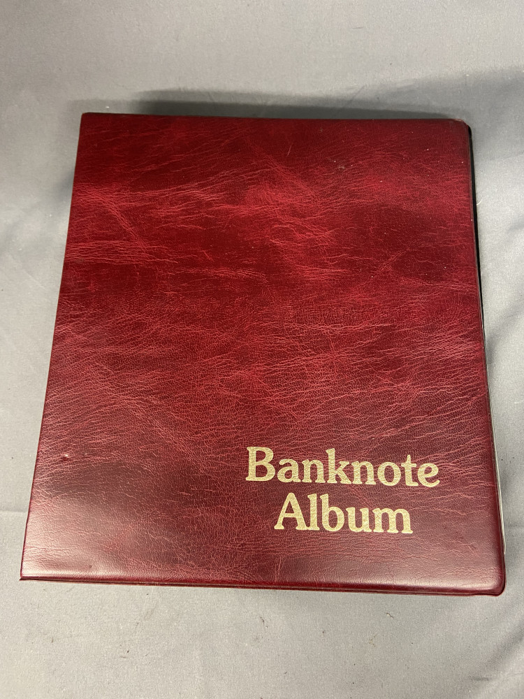 Banknote Album with 37 collectable bank notes, have lots more pictures for this lot so please get in touch
