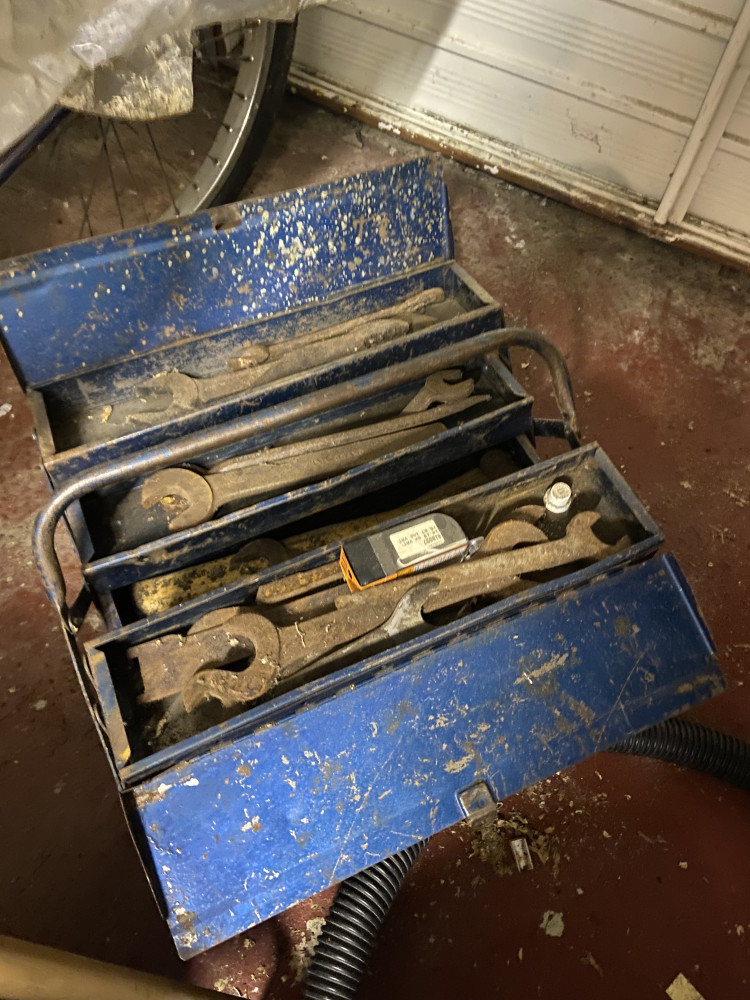 Tool box and chop saw