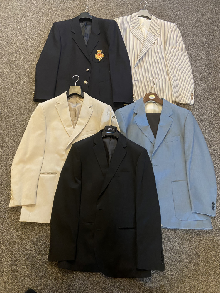 5 Jackets one has pair of trousers