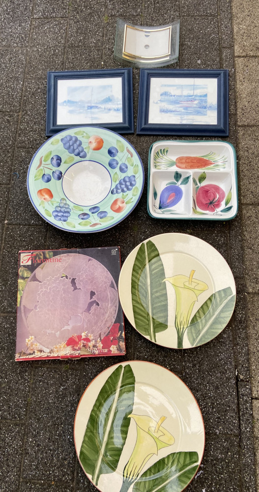 Decorative Large plates and bowls and picture frames