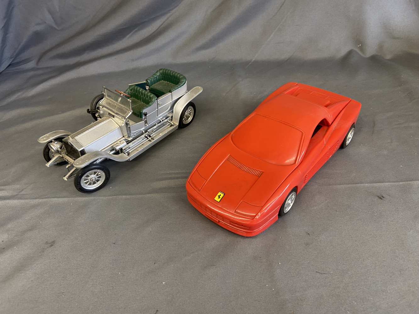 Vintage Ferrari shaped phone and Frankin Mint Car in need of TLC