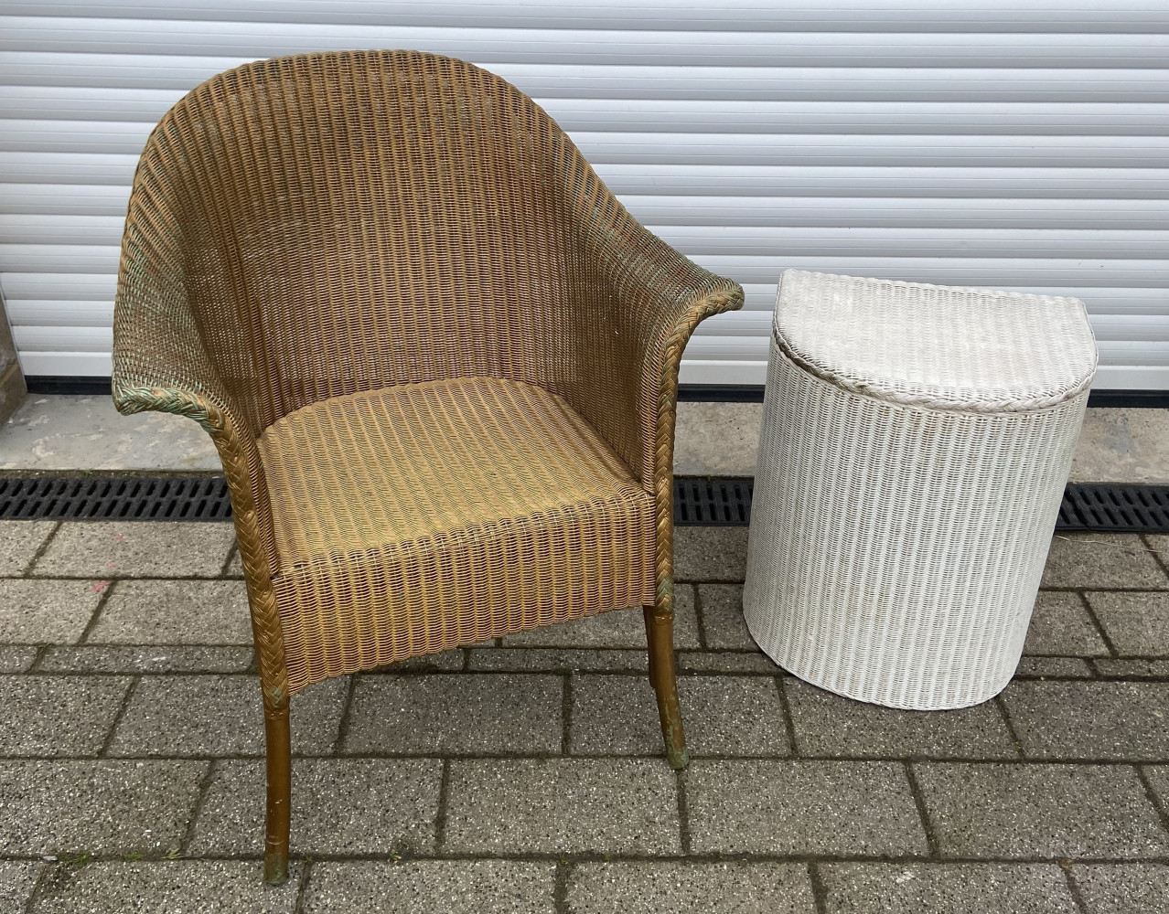 Lloyd Loom Chair and laundry basket