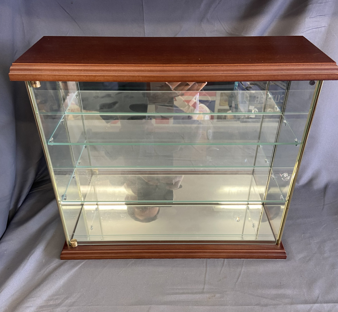 Glass and mirrored small cabinet Glass small cabinet 38 x 13 x 33 cms