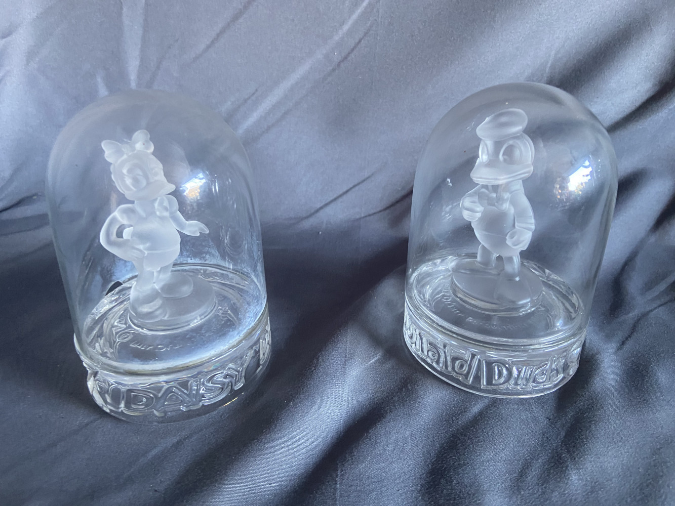 Donald and Daisy Duck Glass Ornaments