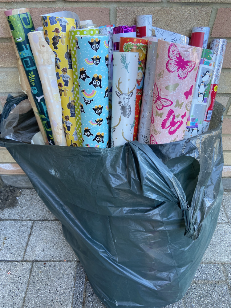 Large lot of mixed wrapping paper